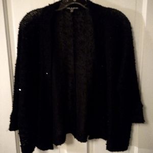 Cable & Guage Petit Sequined 3/4 Sleeved Cardigan